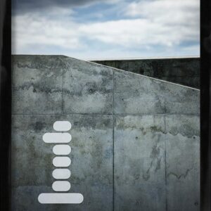 betonmur på Amager strandpark plakat højglans sort ramme