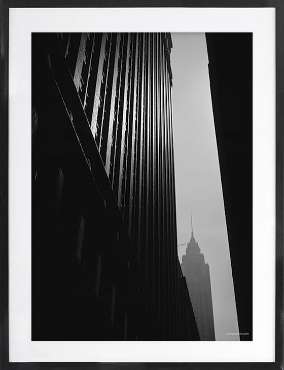 Empire Byplakat Sort/hvid Plakat | Grafisk Foto Plakater